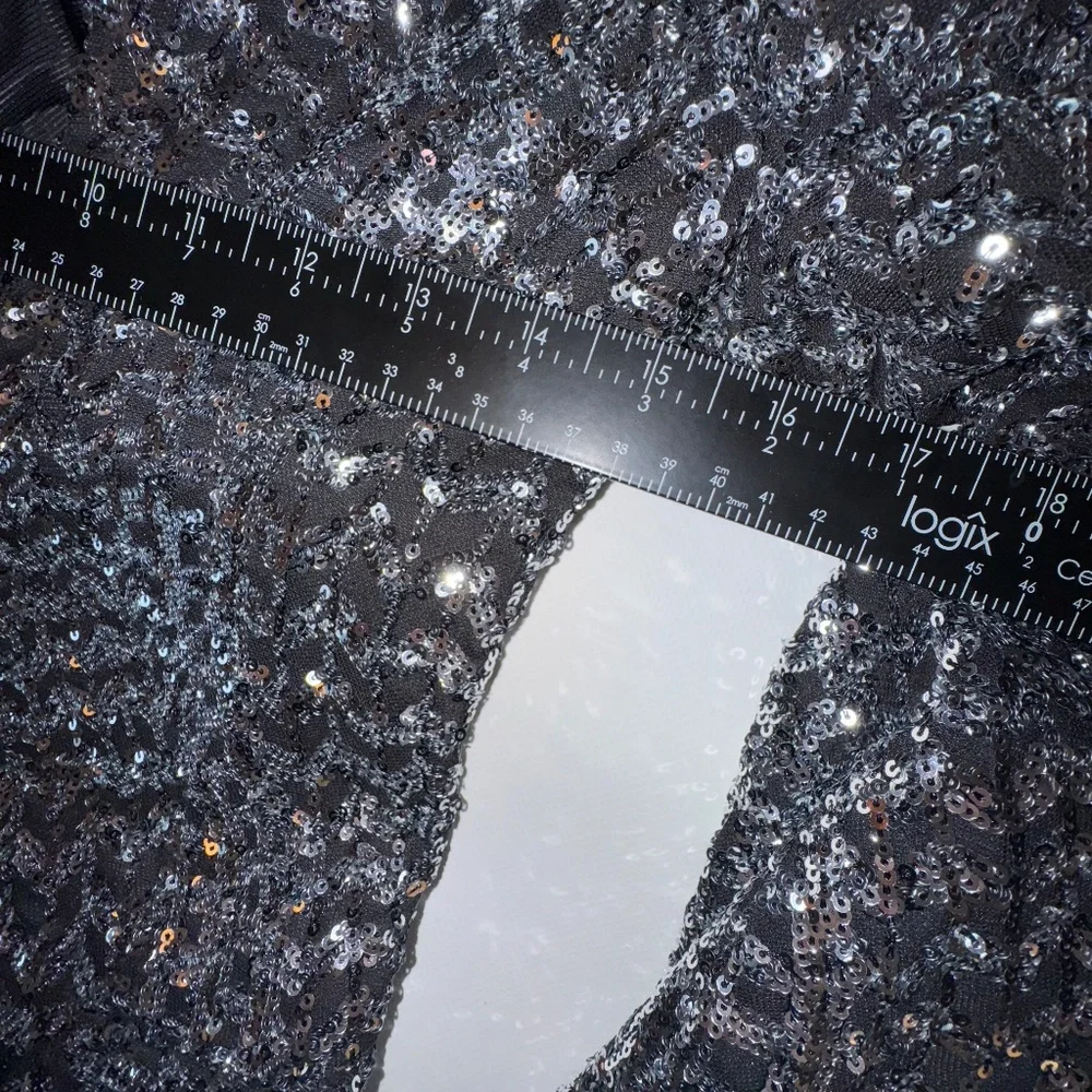 Zara Silver Sequin Blazer - Picture 7 of 12